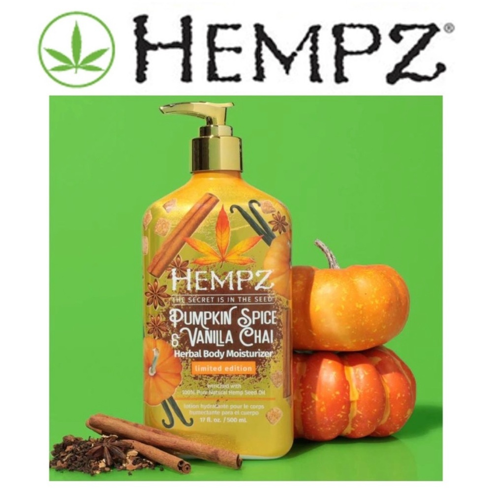 NEW Hempz Pumpkin Spice & Vanilla Chai Herbal Body Moisturizer